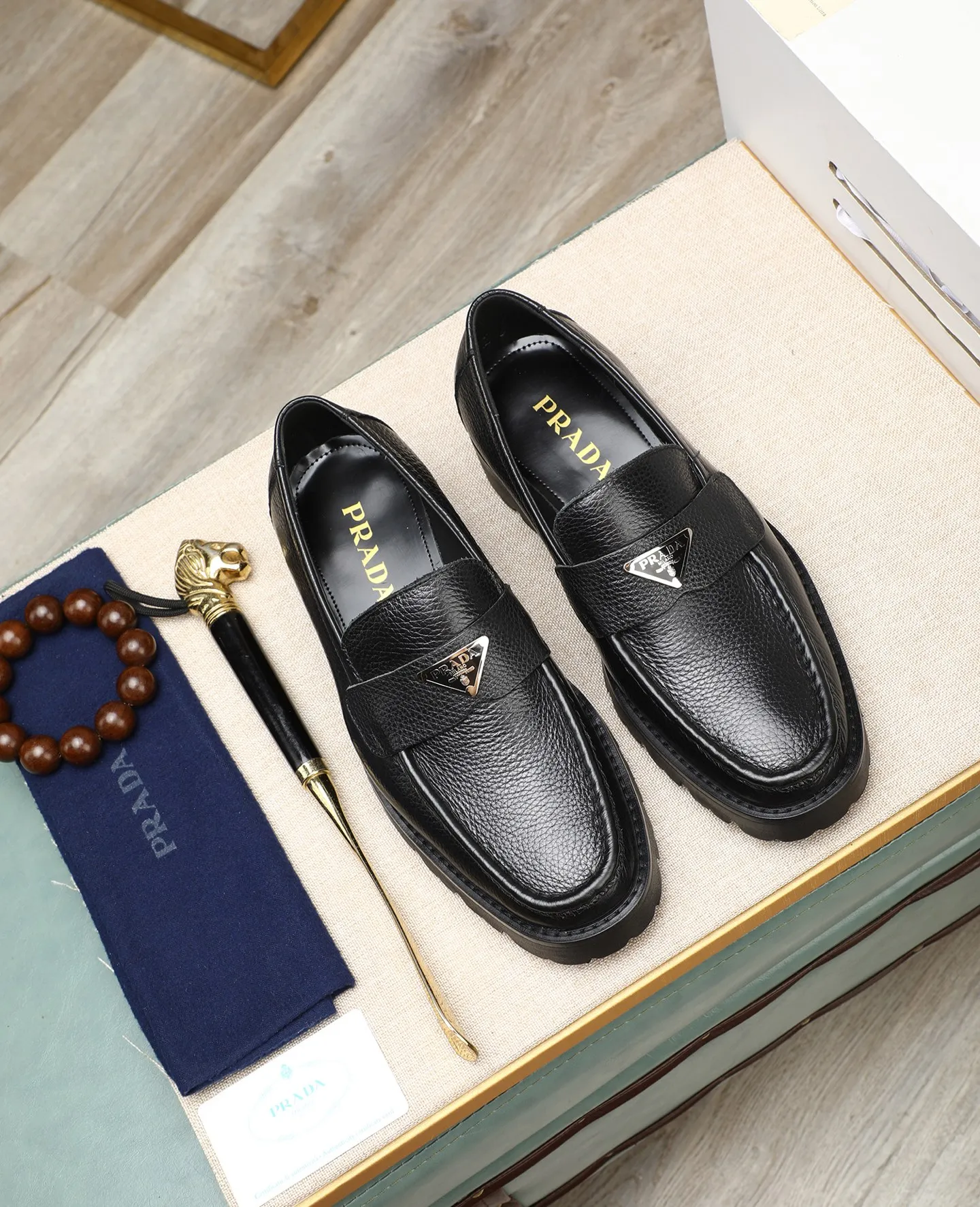 Men's men's shoes 💰540 (water-dyed cow leather) 📛📛PRADA high-end 20 counter latest model formal business leather shoes 👔 original version of the highest quality! Imported from Italy🇮🇹First layer calfskin fabric➕Cowhide lining Original outsole Formal size: 38➖45